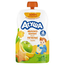 Trái cây nghiền arywa chuối, táo, bánh quy 6M+