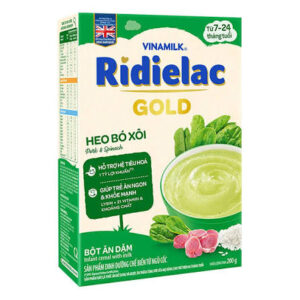 Bột Ăn Dặm Ridielac Vị Heo Bó Xôi – Hộp Giấy 200g