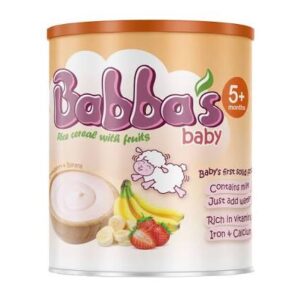 Bột ăn dặm Babbas vị chuối dâu 6M+