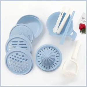 Dụng cụ nghiền thức ăn 9 món - Xanh
