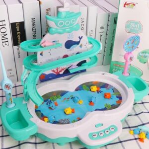 Câu cá thác nước cầu trượt (xanh, hồng)- 18