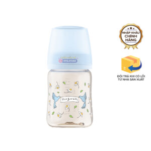 Bình sữa Moyuum họa tiết hoa cúc chim câu xanh 170ml