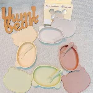 Bát silicon gấu trúc yumi bear 3m+ baby teether