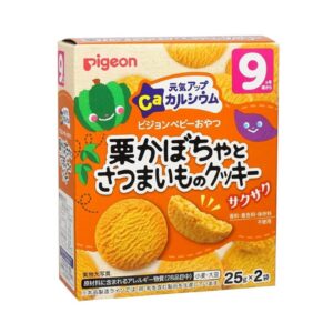 Bánh ăn dặm Pigeonvị bí xanh khoai lang 9m+