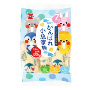 Bánh gạo ganbare vị cá bổ sung canxi Nhật 7m+
