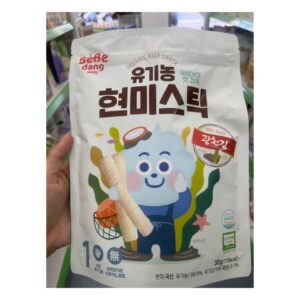 Bánh gạo lứt hữu cơ hình que vị rong biển Bebedang (Bịch)
