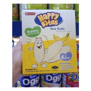 Bánh Happy bites 6M+ vị chuối 50g (Bịch)