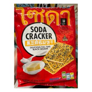 Random Bánh Soda Cracker 400g Vị Delicious mè đen (Bịch)