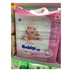 Bỉm Dán Goldgi X5 NB 92M (>5Kg) (Bịch)