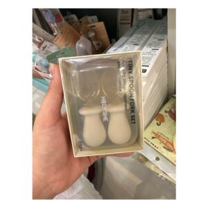 Bộ thìa nĩa tiny nhựa PPSU heorshe set trắng 6m+ (Bộ)