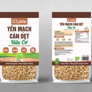 Yến mạch cán dẹt hữu cơ C'LaVie 450g