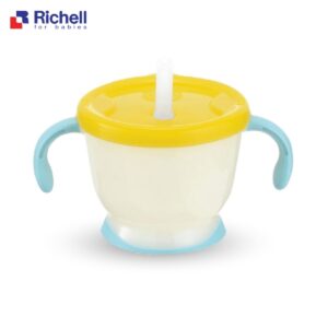 Cốc Tập uống nước Richell màu vàng