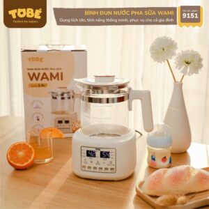Bình đun nước pha sữa 1L3 Wami Trắng Tobe