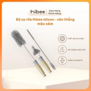 Cọ Rửa bình sữa Thẳng HIBEE - Xám