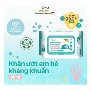 Khăn ướt kháng khuẩn bzu bzu 80 tờ