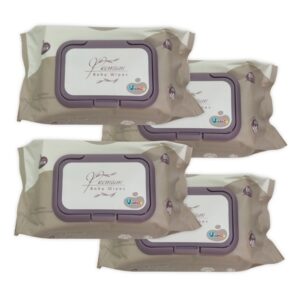 Khăn ướt Wesser premium không mùi 80 tờ nâu trắng (Bịch)