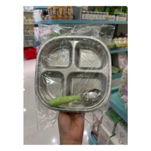 Random Khay inox 4 ngăn kèm thìa (Cái)