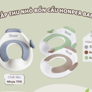 Nắp bồn cầu thu nhỏ Honper - Xanh , Ghi