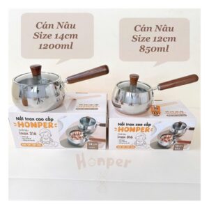 Nồi inox Honper HP135 14CM Be - nâu (Cái)