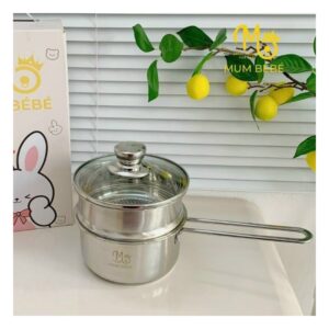 nồi quánh inox Mum bebe + Xửng hấp 14cm ( mã mới ) (Cái)