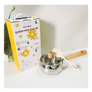 Coco Bear quánh inox nguyên khối cán gỗ Cocobear (Cái)