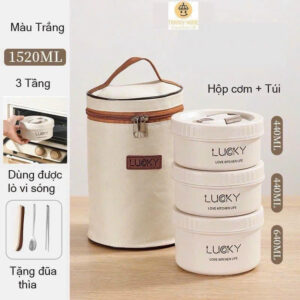 Cặp Lồng Ủ Lunbox 3 ngăn LUCKY