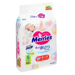 Tã Dán Merries size S62 (4-8Kg)