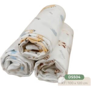 Khăn tắm Bamboo kẻ ô 2 lớp Dokma