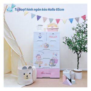 Tủ Hoạt Hình ngăn kéo Holla 65cm Kem HL- 09237 (Cái)