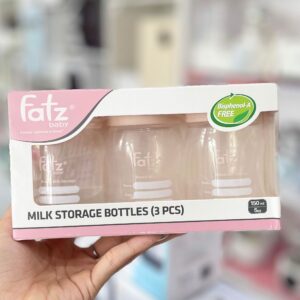 Bộ bình trữ sữa màu hồng Fatz (Bộ 3 bình, 150ml/bình)