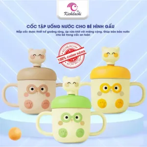 Cốc Tập uống nước kichilachi gắn gấu