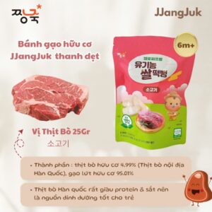 Bánh gạo hữu cơ Thanh dẹt jjangjuk