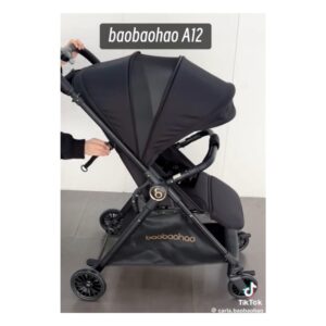 Xe đẩy gấp gọn 2 chiều Baobaohao A12 Đen (Chiếc)