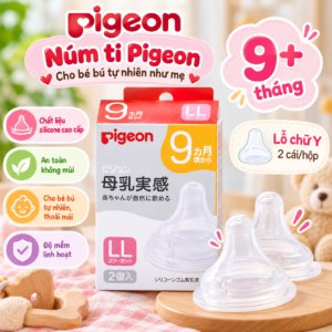 Núm Ty Pigeon Cổ Rộng 9+ LL ( Hộp 2 Chiếc) (Cái)