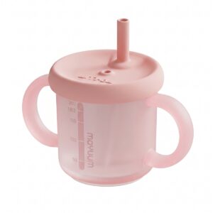 Cốc tập uống silicon Moyuum màu hồng 200ml