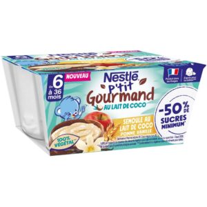 Váng sữa dừa Nestle vị táo vani 6th+