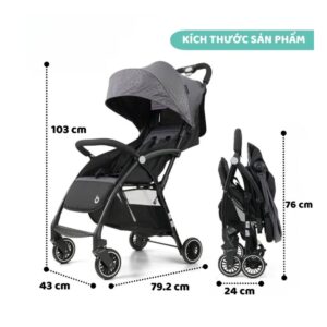 Xe đẩy 1 chiều Baobaohao A10 Đen (Chiếc)